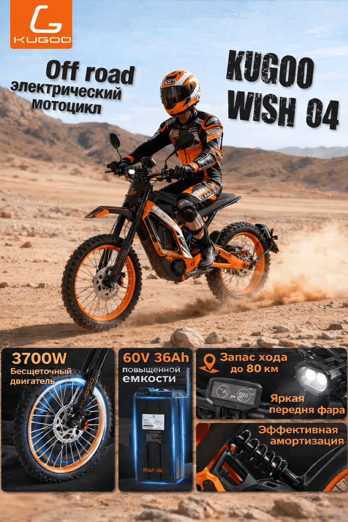 Ёлектросамокат Kugoo S3 Электропитбайк Kugoo Wish 04